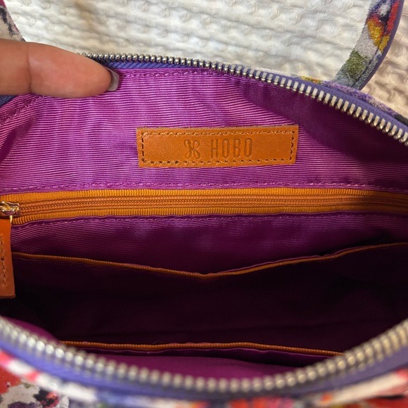 HOBO Sheila Top Zip Mini Floral in Printed Leather Women's Satchel Crossbody Bag - Picture 7 of 12